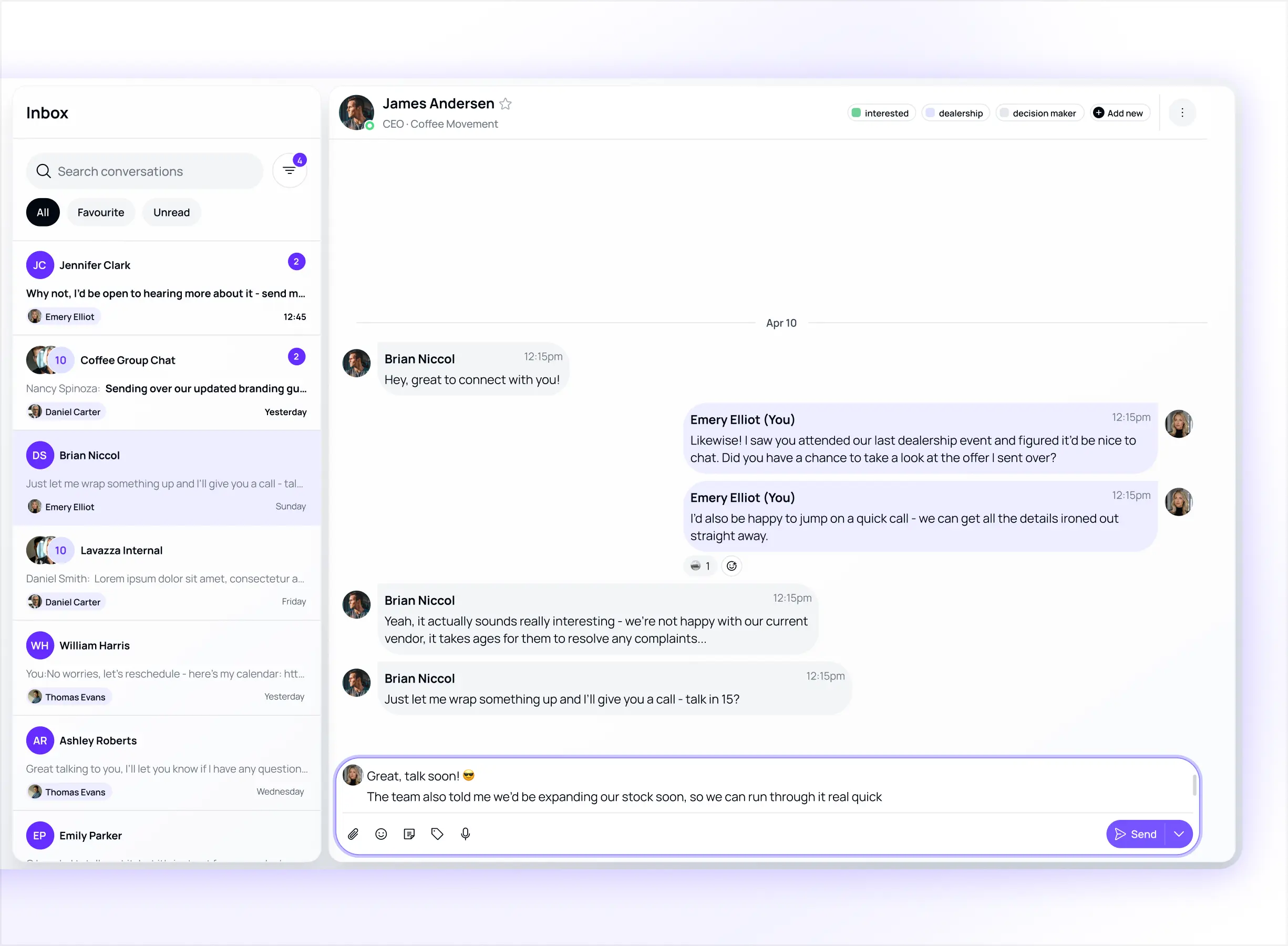 Aimfox agency dashboard with multi-account view
