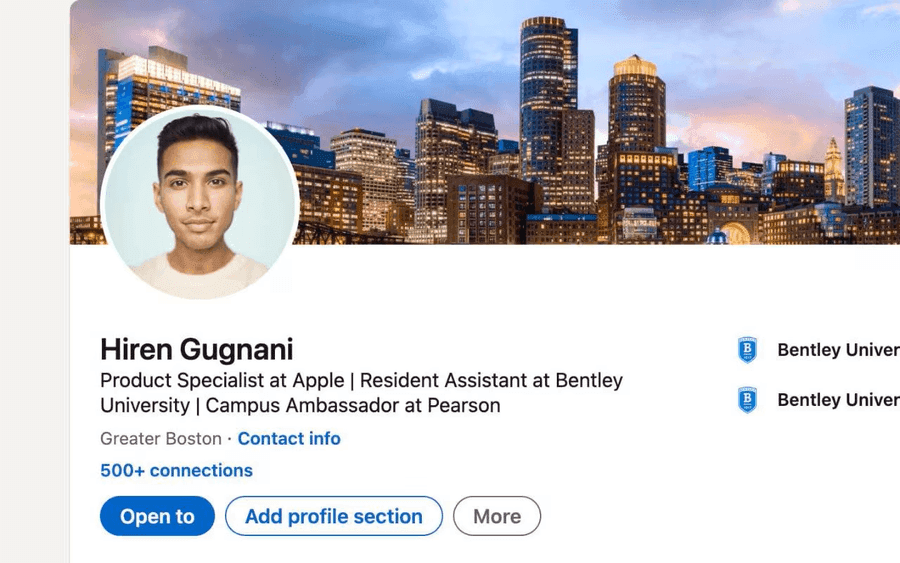 Hiren Gugnani LinkedIn profile