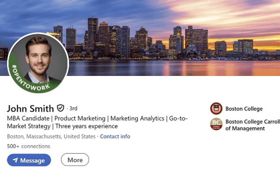 John Smith LinkedIn profile